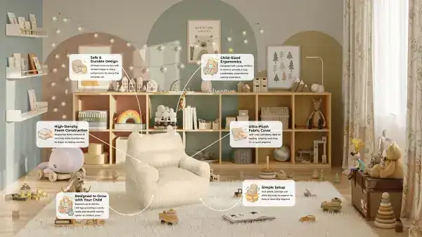 KIDS' CHAIR - BEIGE