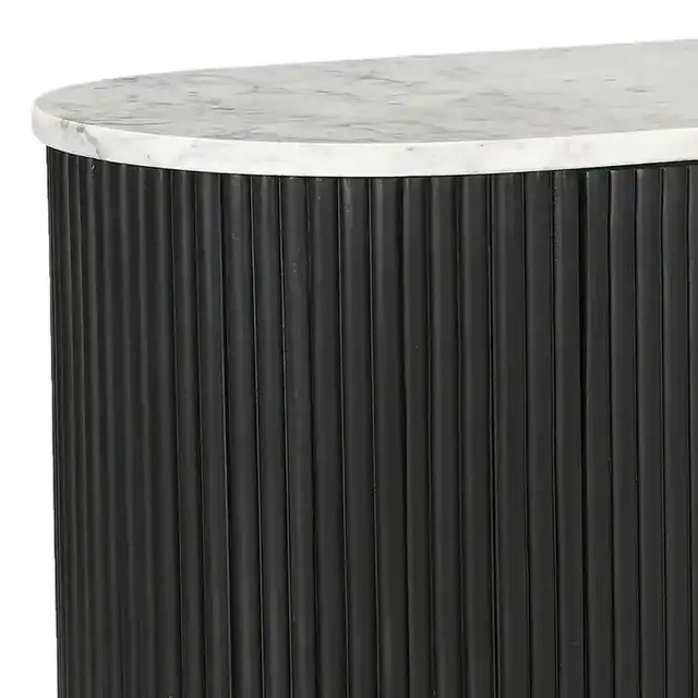 Reyna Media Cabinet, 71" in Black and White