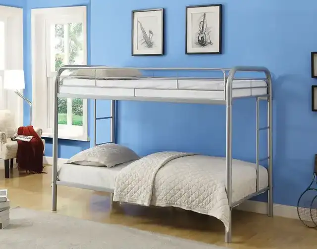 B 500 Single/Single Bunk Bed - Grey