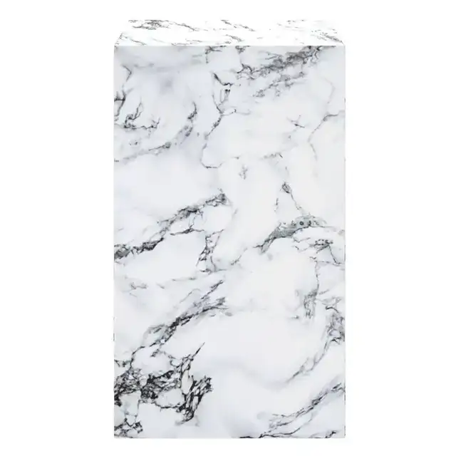 Artemis Tall Accent Table in Bulgari White