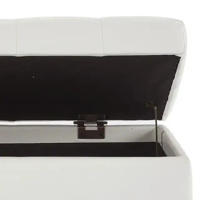 Winston Storage Ottoman Bench in White