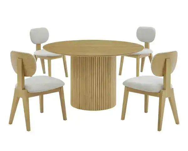 5-PIECE DINING SET - NATURAL