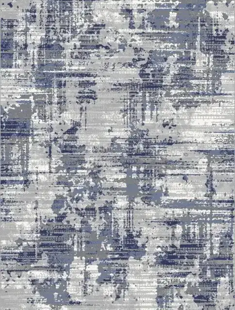 5 X 8 AREA RUG - CREAM/GREY/BLUE