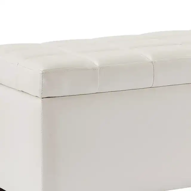 Winston Storage Ottoman Bench in White