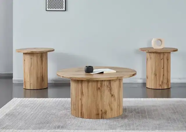 IF 2661 (Natural) - 3Pc Coffee Set (1xCoffee 2xEnds)