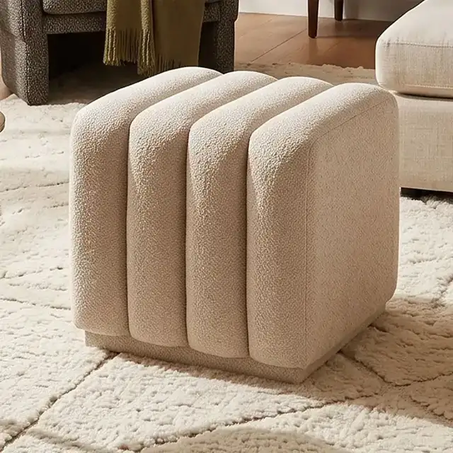 Pollo Square Ottoman in Oat