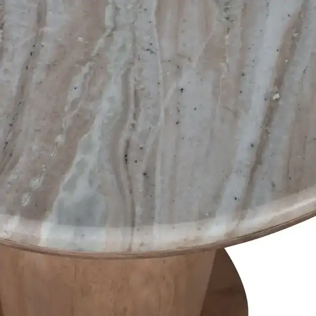 Martina Round Accent Table in Walnut
