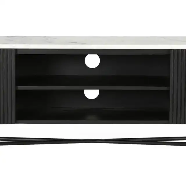 Reyna Media Cabinet, 71" in Black and White