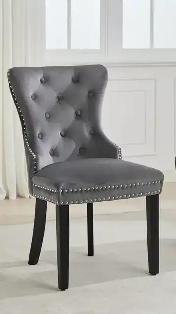 C 1225 - Chair (Grey Velvet) — 1 Chair