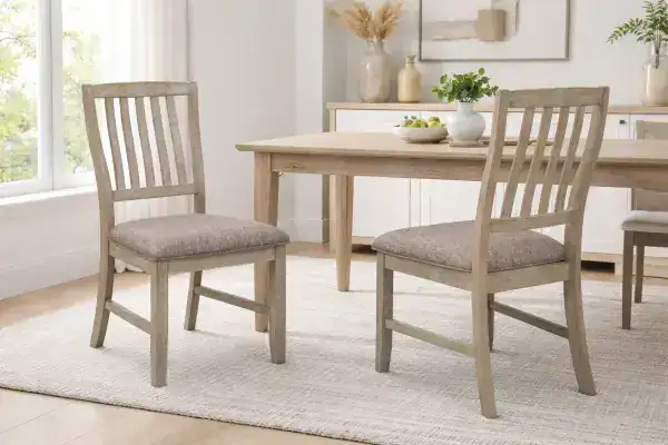 DINING CHAIR, SET OF 2, CHAMPAGNE