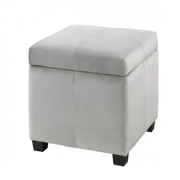 STORAGE OTTOMAN - GREY