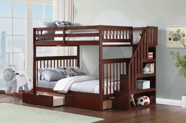 B 1855 - 54"/54" Bunk (Esp)(Reversible stairs)