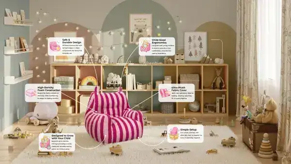 KIDS' CHAIR - PINK