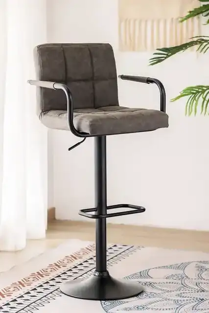 ST 7706 - Bar Stool - Grey PU