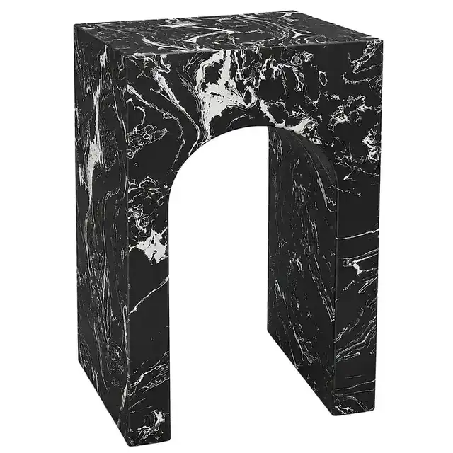 Atticus Square Accent Table in Napoleon Black