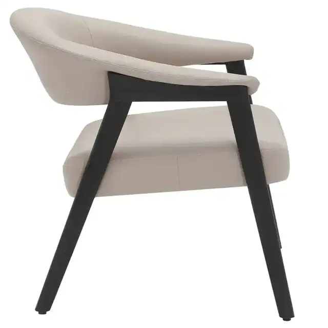 Bexley Accent Chair in Mushroom and Black