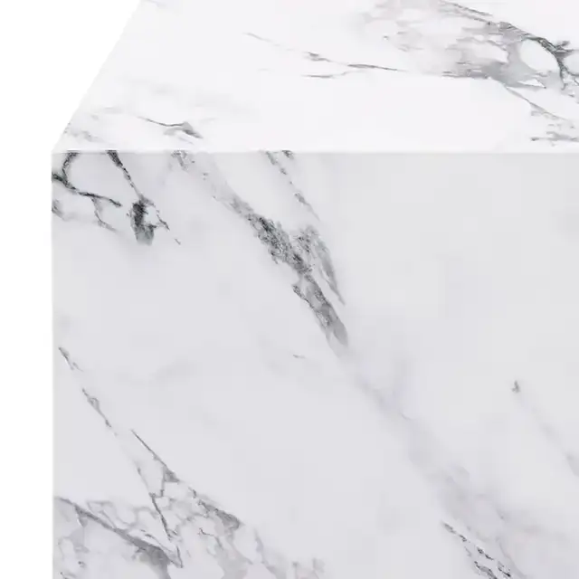 Artemis Tall Accent Table in Bulgari White