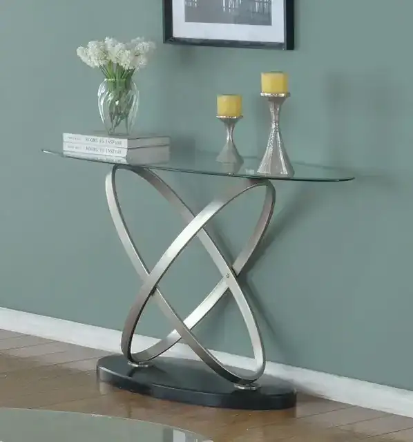 SOFA TABLE - BLACK/SILVER