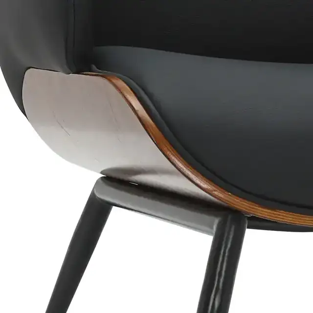 Umber Accent Chair in Black and Walnut