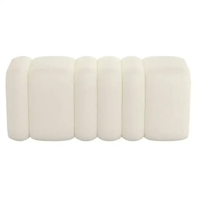 Rigel Large Ottoman Bench in Ivory