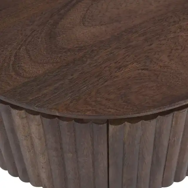 Balark Round 1 Drawer Accent Table in Walnut