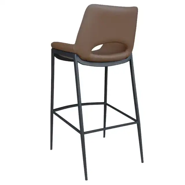 Icona 30" Bar Stool in Saddle and Black