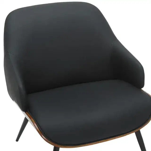 Umber Accent Chair in Black and Walnut