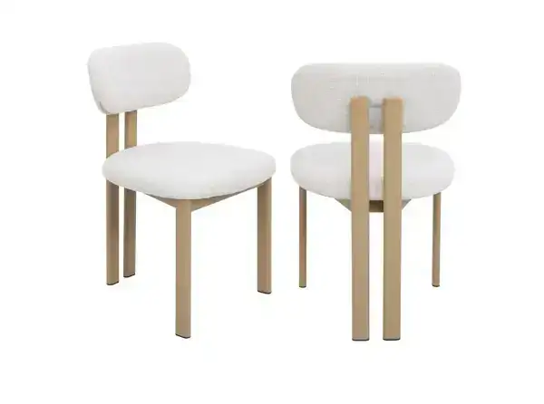 DINING CHAIR OAK/IVORY — 1 Chair