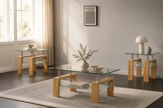 IF 2062 (Light Natural) - 3Pc Coffee Set (1xCoffee 2xEnds)