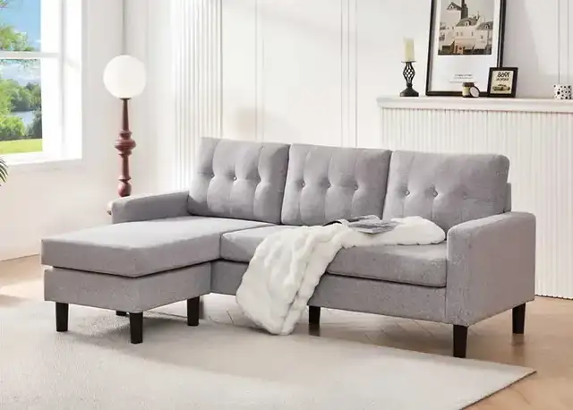 IF 9320 - Sectional w/ Rev. Chaise (Grey Fabric)