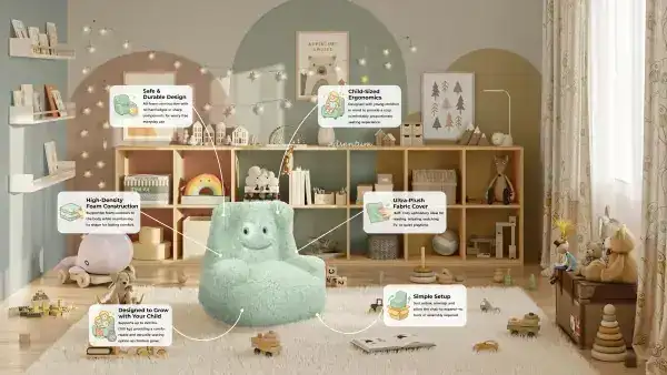KIDS' CHAIR - MINT GREEN