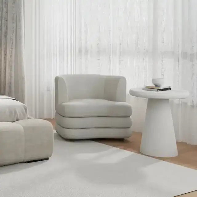 Dorian Accent Chair in Beige