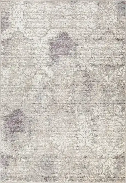 7 X 9 AREA RUG - WHITE/BEIGE/BLUE (OPEN BOX)