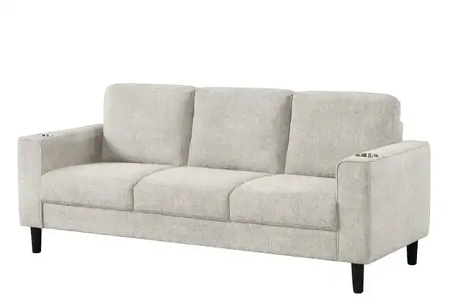 IF 8241 (Beige) - 3Pc Sofa Stationary Set