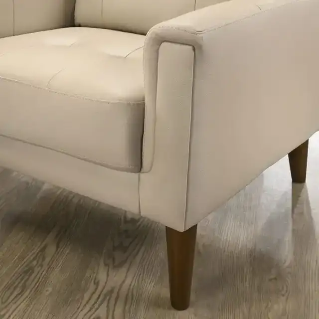 IF 8012 (Beige Leather Match) - 3Pc Sofa Stationary Set
