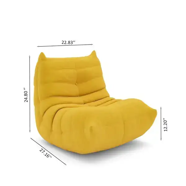 KID'S ARMLESS CHAIR - PALE YELLOW