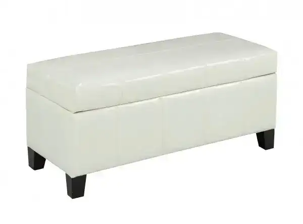 STORAGE OTTOMAN - WHITE