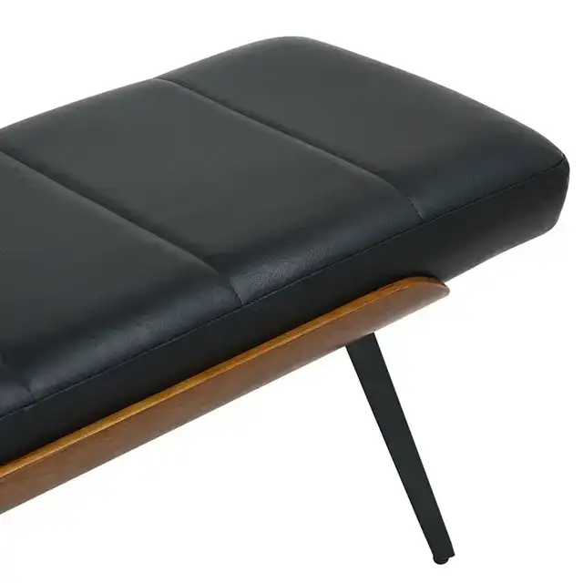Umber Bench in Black and Walnut