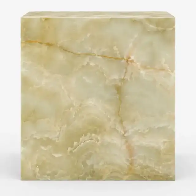 Artemis Square Accent Table in Jade Onyx