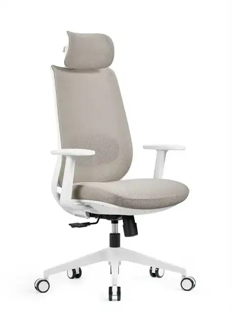 OFFICE CHAIR - TAUPE/WHITE