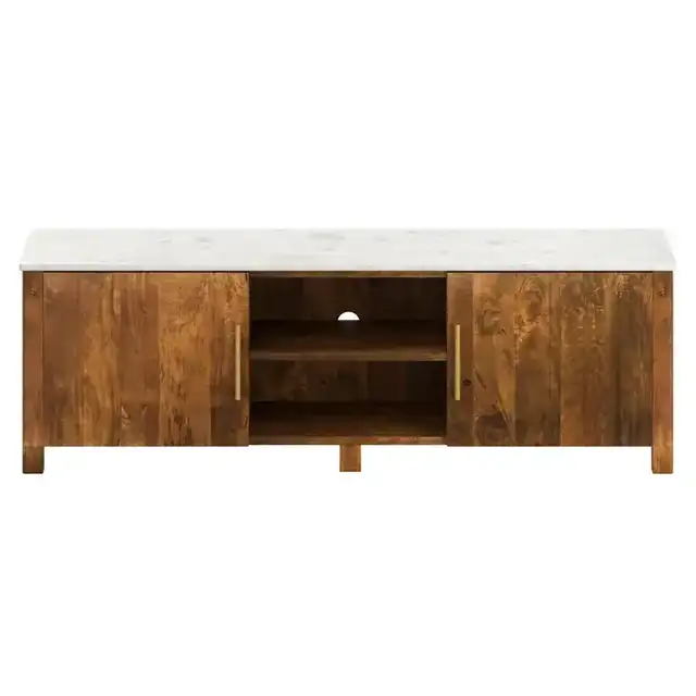 Camden Media Cabinet, 63" in Walnut and White