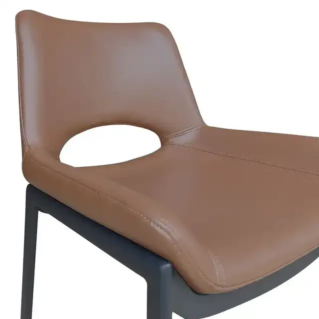 Icona Dining/Lounge Chair, Set of 6 in Saddle and Black