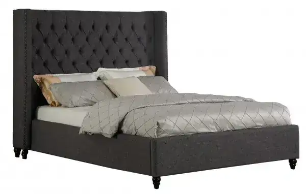 KING PLATFORM BED - GREY