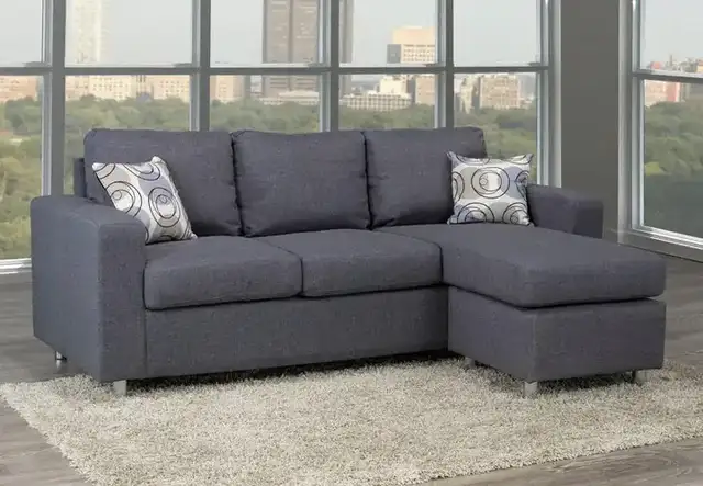 IF 9325 - Sectional w/ Rev. Chaise (Grey Fabric)