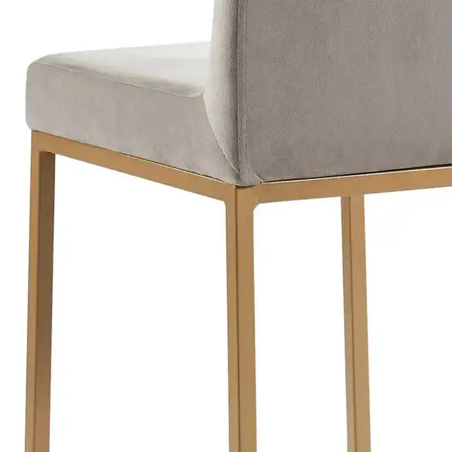 Diego 26" Counter Stool, Set of 2 in Grey and Aged Gold