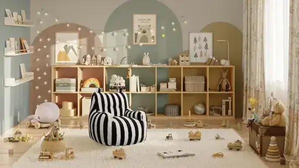 KIDS' CHAIR - BLACK/WHITE