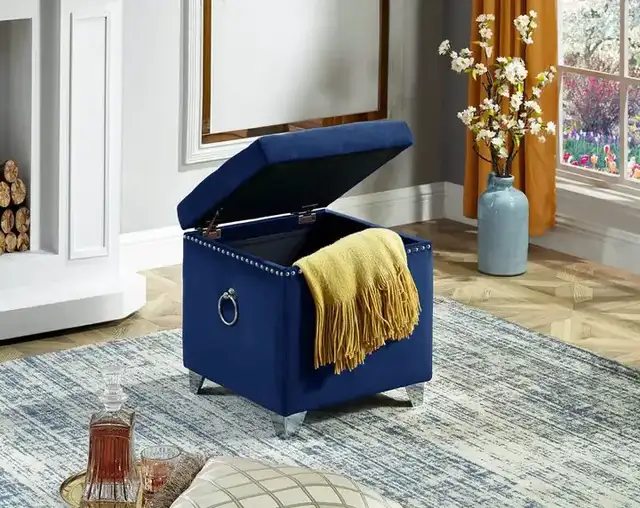 IF 6297 - Ottoman (Navy Velvet)