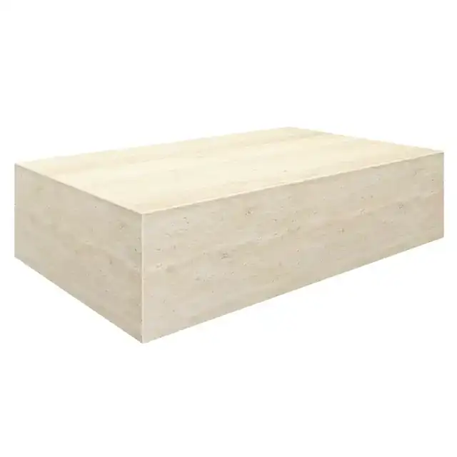 Artemis Rectangular Coffee Table in Travertine