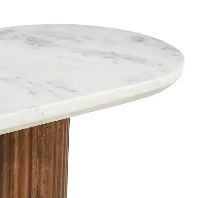 Jilsa Console Table, 50" in Walnut and White