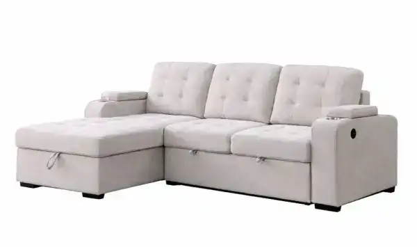 LHF SECTIONAL SLEEPER - BEIGE